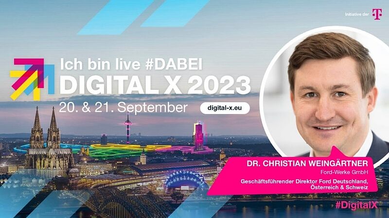Ford präsentiert seine Transformation zum Technologiekonzern auf der Messe „Digital X“ in Köln